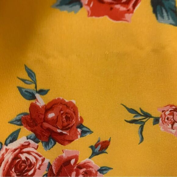 Divided Yellow Floral Spaghetti Strap Dress Size 6 - Picture 4 of 11